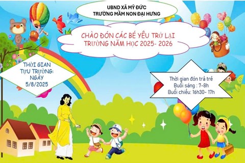 Thông báo nhập học năm học 2025- 2026