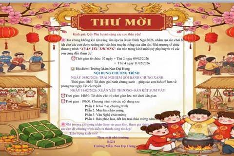 Thư mời Xuân Yêu Thương năm 2026