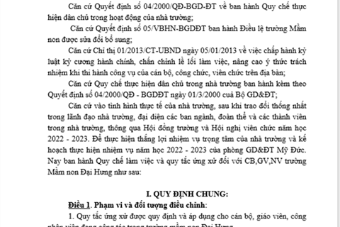 QUY CHẾ THI ĐUA -KT 23 -24